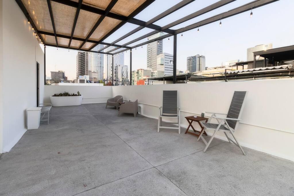 멕시코 시 L304 Studio Apt 2Bdrm 1Bath Fits 6 Ac Rooftop 빌라 외부 사진